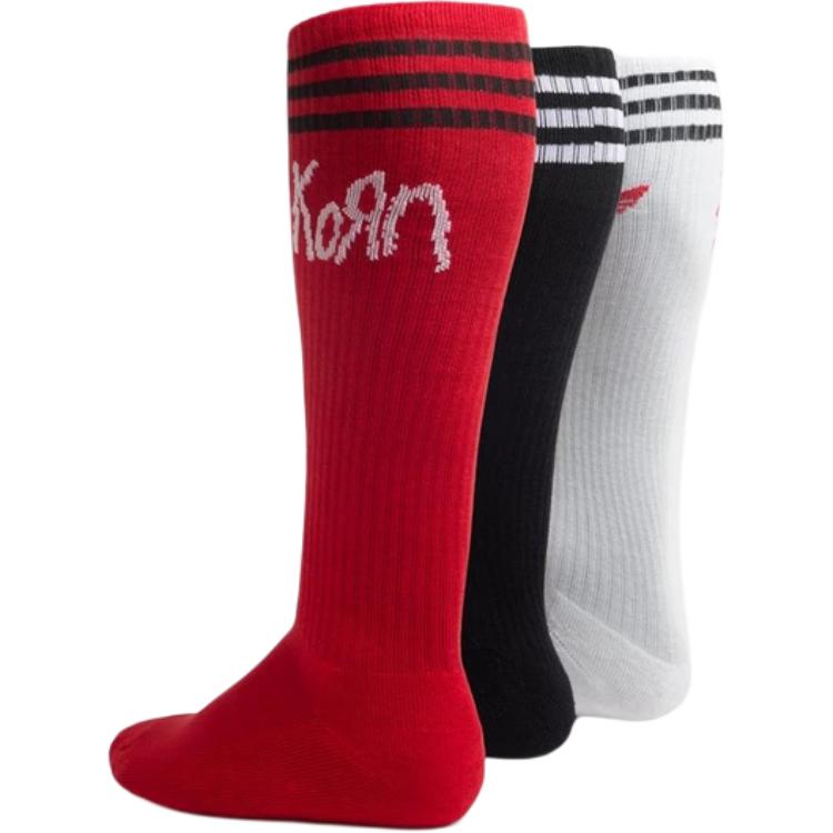 Adidas X KoRn Набор носков 3 пары Белый/Чёрный/Лучший алый Adidas Originals, 3 пары (Белый+Чёрный+Красный) — фото 2