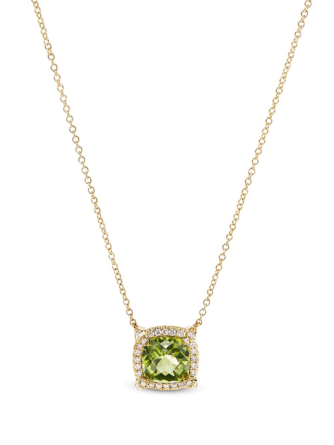 

Колье Chatelaine из желтого золота с перидотом и бриллиантами David Yurman, зеленый