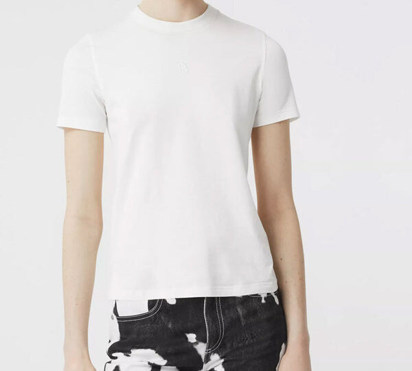 Футболка Burberry Monogram Motif Embroidered Logo Cotton Short Sleeve, Белый — фото 2