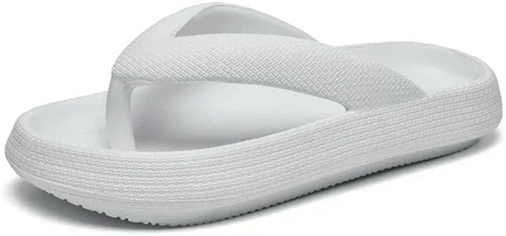 

Женские и мужские летние повседневные шлепанцы с нескользящей мягкой подошвой из ЭВА, толстая подошва, парные, больших размеров, для улицы и пляжа Dcehgew, белый