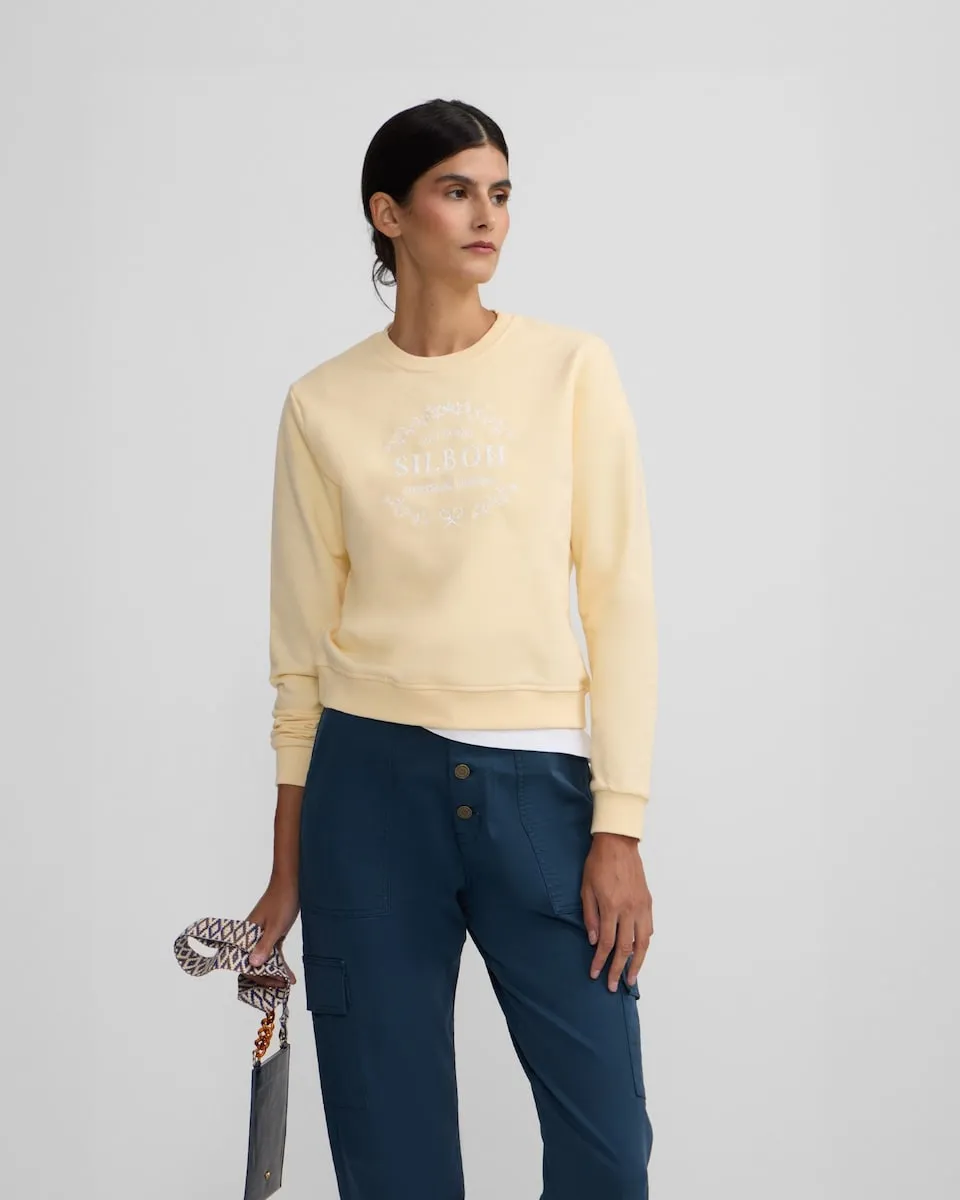 

Женская толстовка Be You желтого цвета Silbon