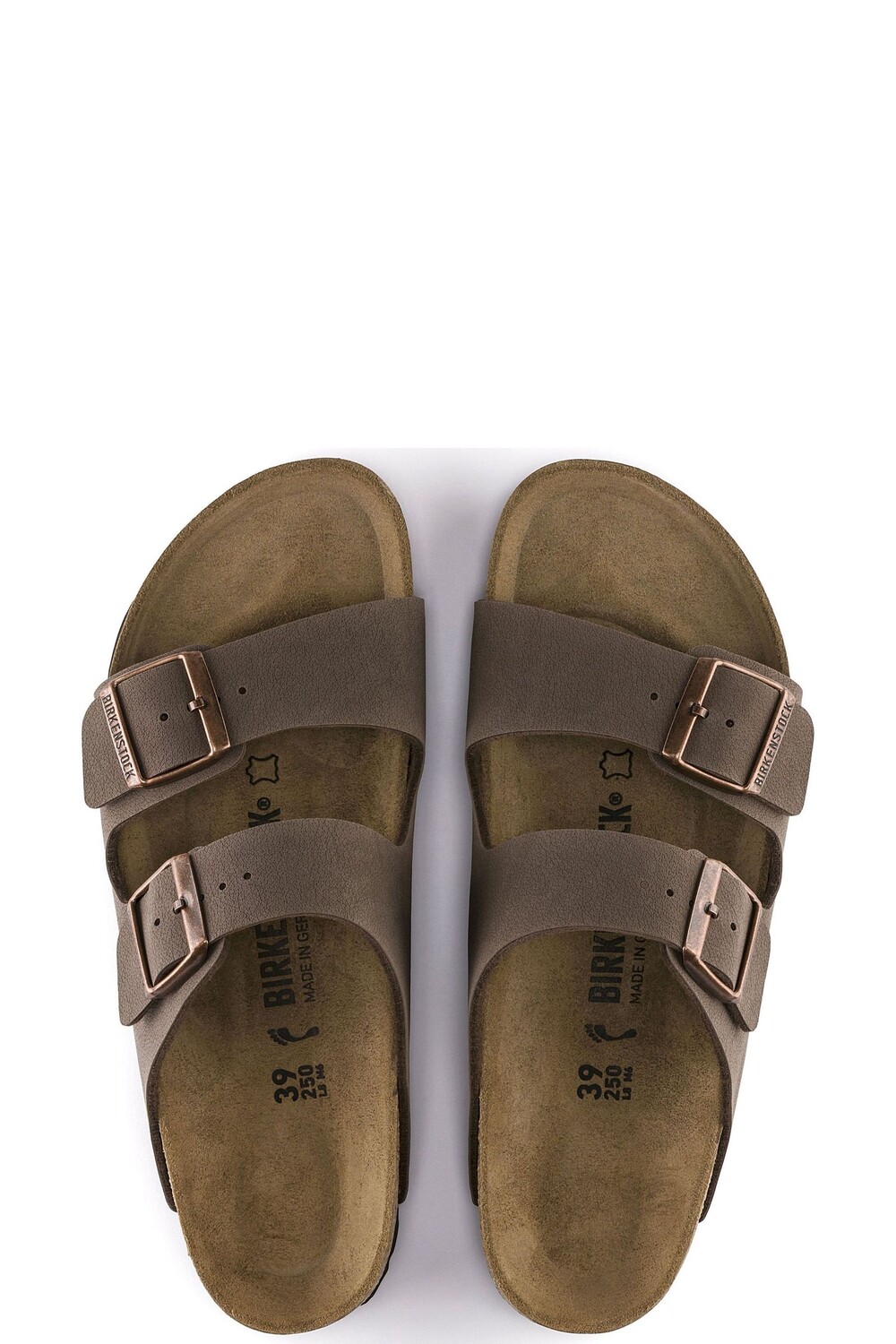 Темно-коричневые босоножки Arizona Birkenstock, коричневый — фото 4