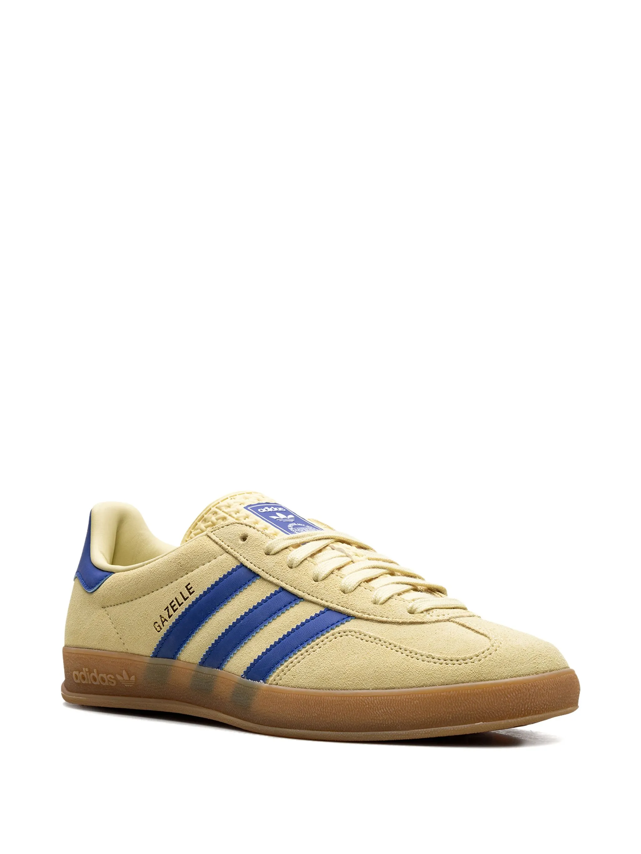 Кроссовки Gazelle Indoor Powder Yellow/Royal Blu Adidas, бежевый — фото 2