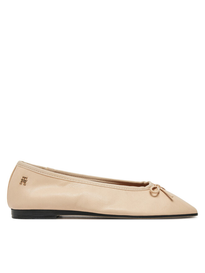 Балетки Tommy Hilfiger Soft Leather Ballerina Bow FW0FW08355, розовый