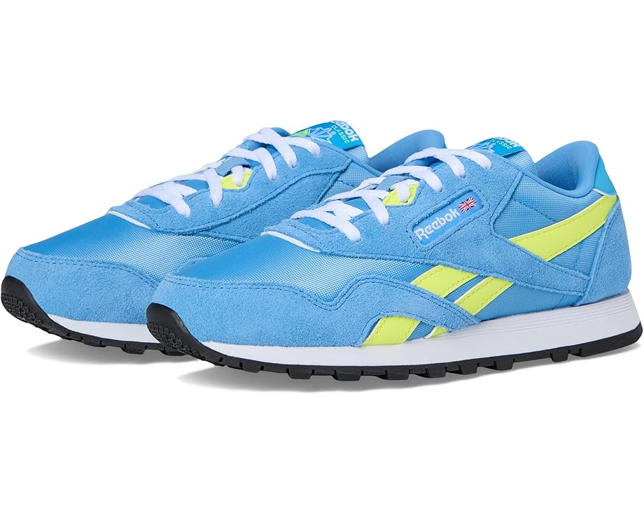 

Кроссовки Reebok Kids Classic Nylon, цвет Essential Blue/Solar Acid Yellow/Blue