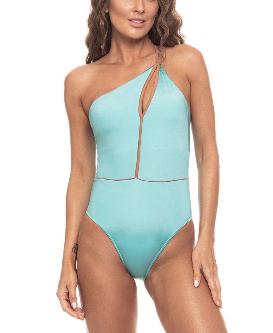 

Женский слитный купальник с вырезом на одно плечо Guria Beachwear, Polynesia turquoise, Синий, Женский слитный купальник с вырезом на одно плечо Guria Beachwear, Polynesia turquoise
