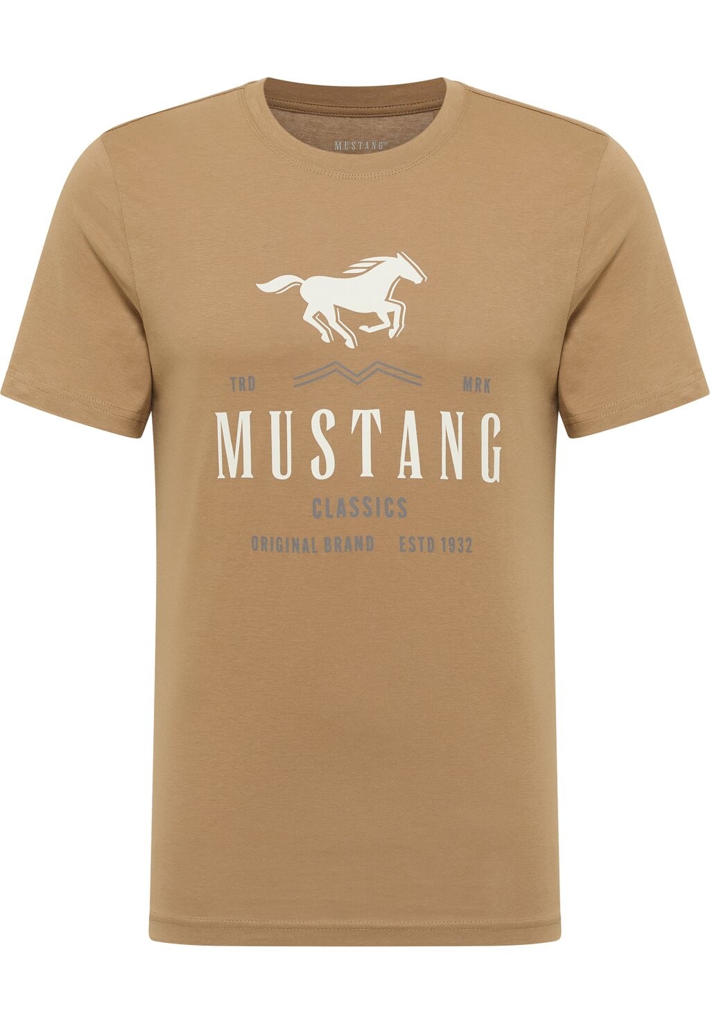 

Футболка с принтом Mustang, коричневый