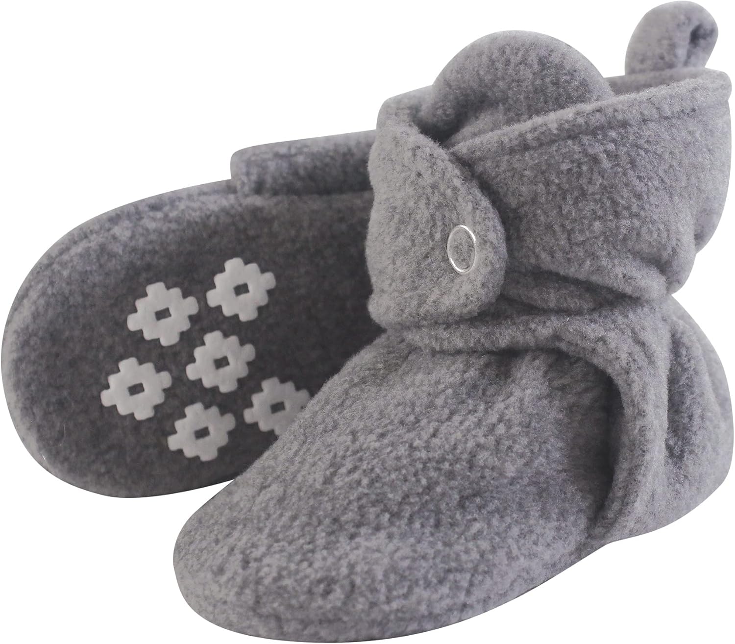 

Детские уютные флисовые пинетки Little Treasure унисекс, Heather Gray