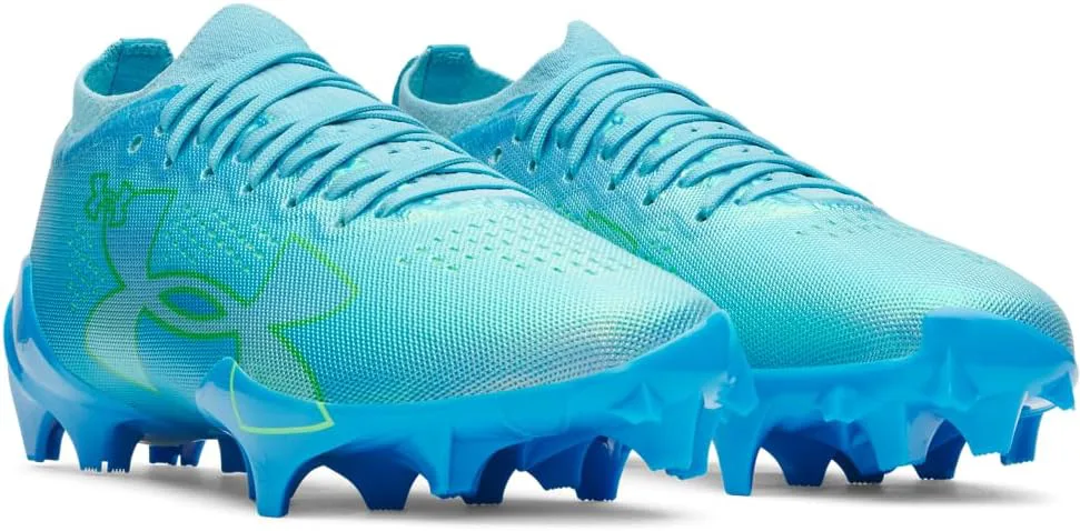 Футбольные бутсы Under Armour Blur Pro для мужчин, синий/зеленый — фото 2
