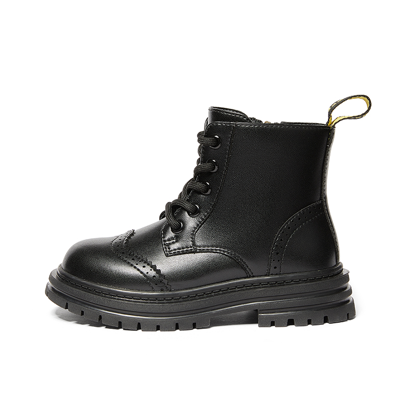 

Детские кожаные ботинки для детей Snoffy, черный