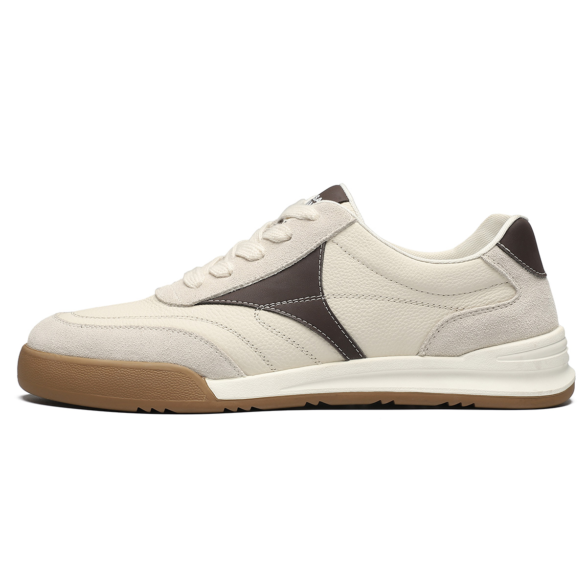 

ST&SAT Низкие повседневные мужские туфли бело-коричневые, цвет White Brown