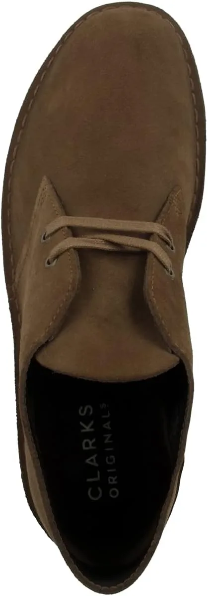 Ботинки Clarks Originals Desert Boot, мужские ботинки Desert Boots, ботинки на невысоком каблуке и ботинки, серые (замша wolf) — фото 2