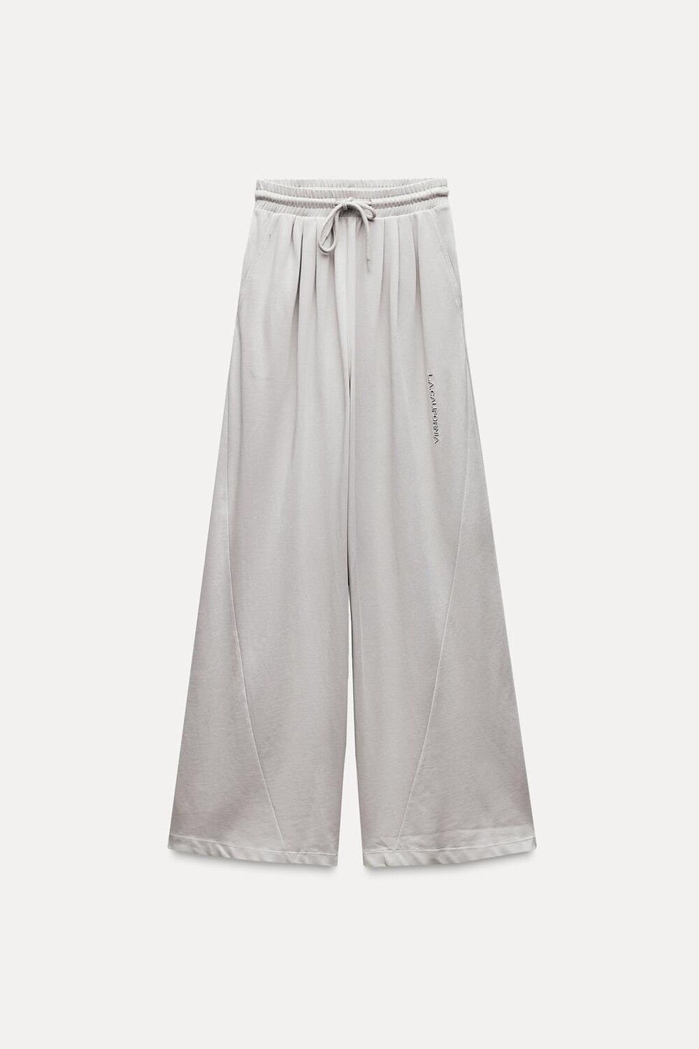 

Минималистичные брюки с лознаном ZARA, светло-серый
