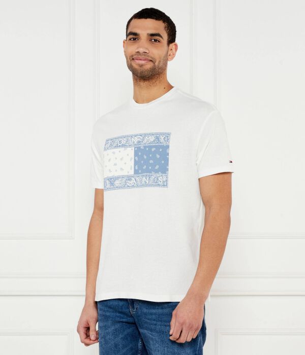 

Футболка с узором «Пейсли» Loose fit Tommy Jeans, белый