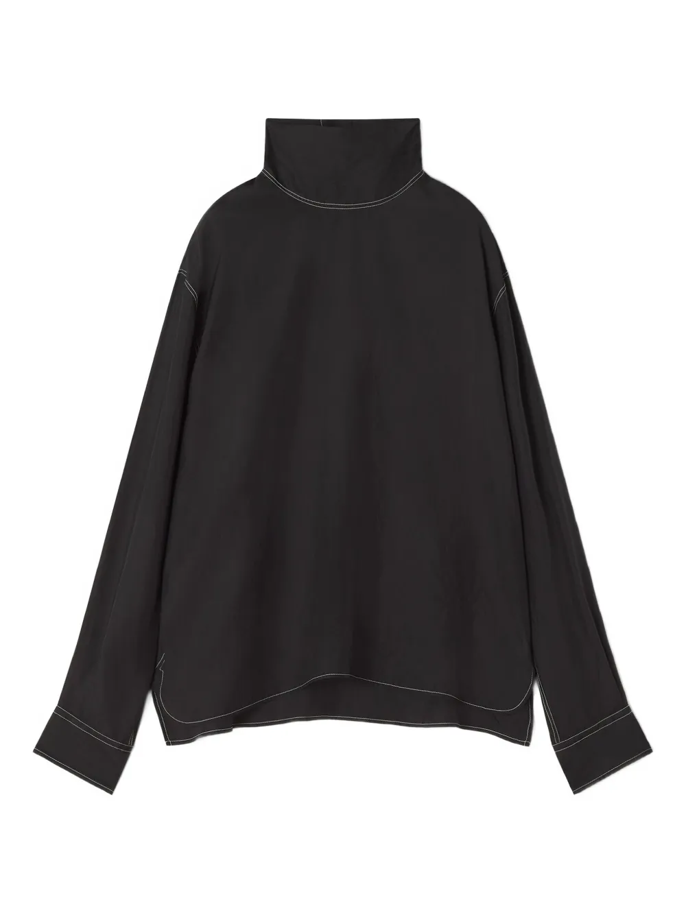 

Рубашка с контрастной строчкой Lanvin, черный