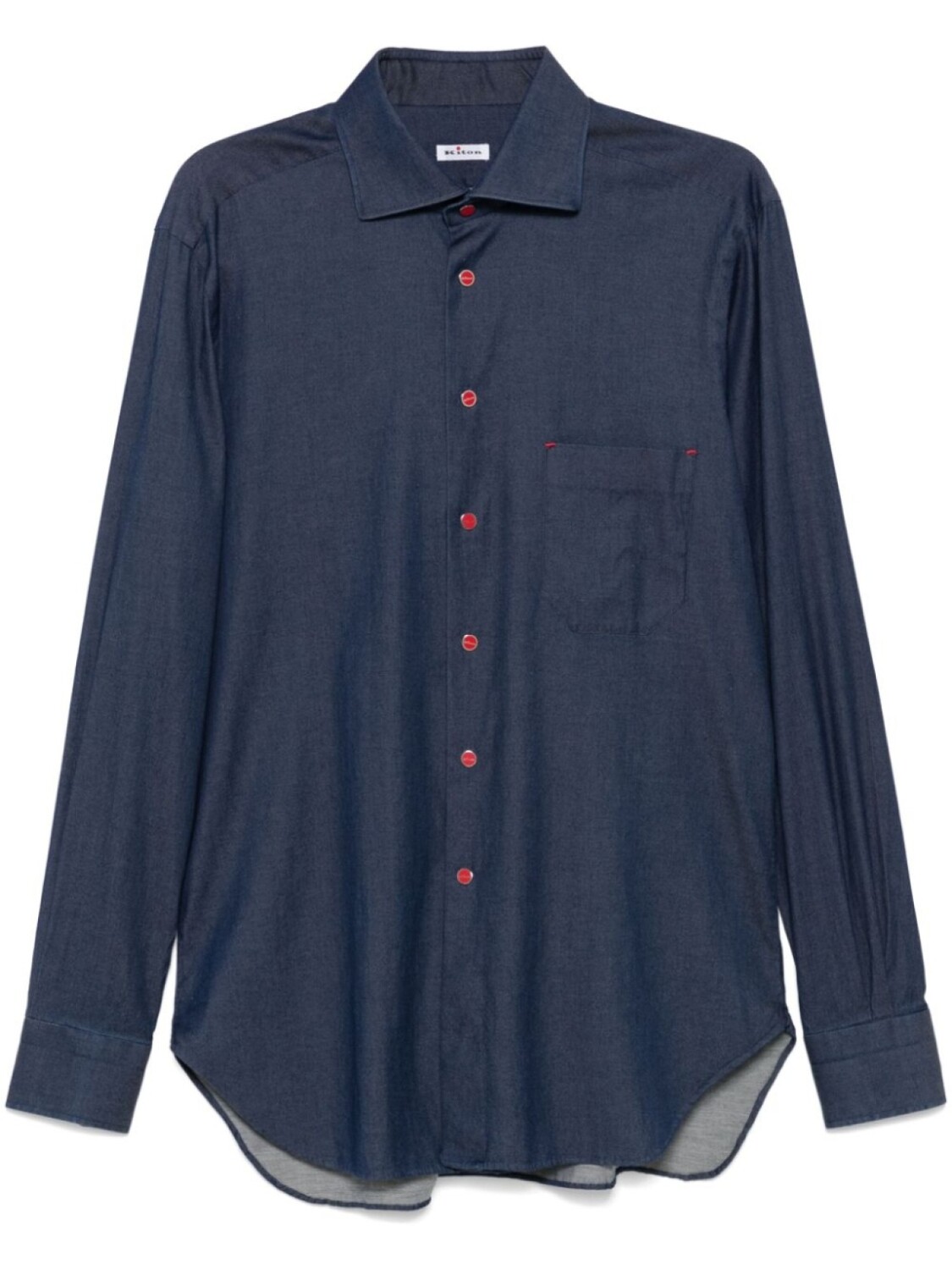 

Джинсовая рубашка Kiton, синий