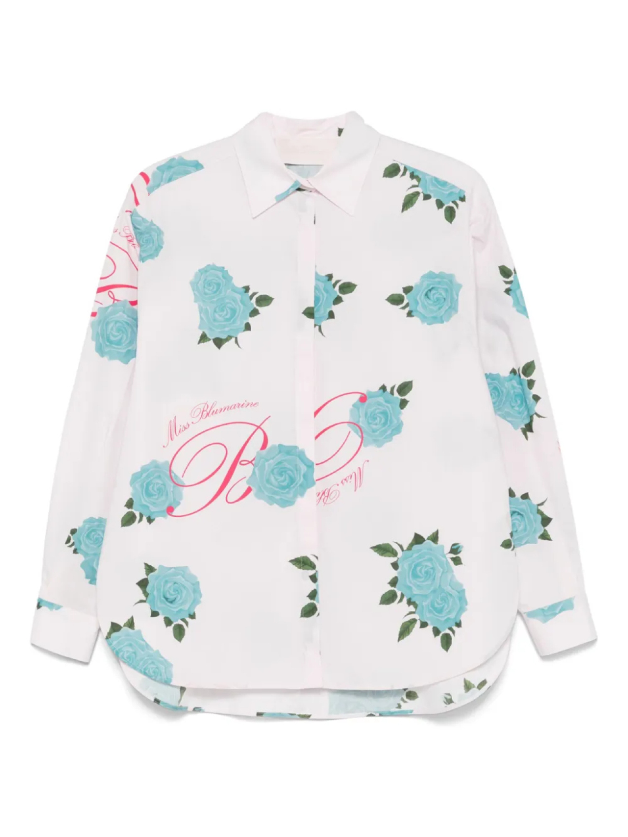 

Рубашка с цветочным принтом Miss Blumarine, розовый