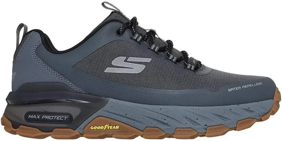 Мужские водоотталкивающие кроссовки Skechers Max Protect Promote Track для активного отдыха на открытом воздухе, угольный