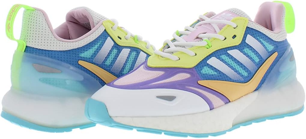 Кроссовки adidas Kids для мальчиков Zx 2K Boost 2.0 с шнуровкой, повседневные - белые — фото 2