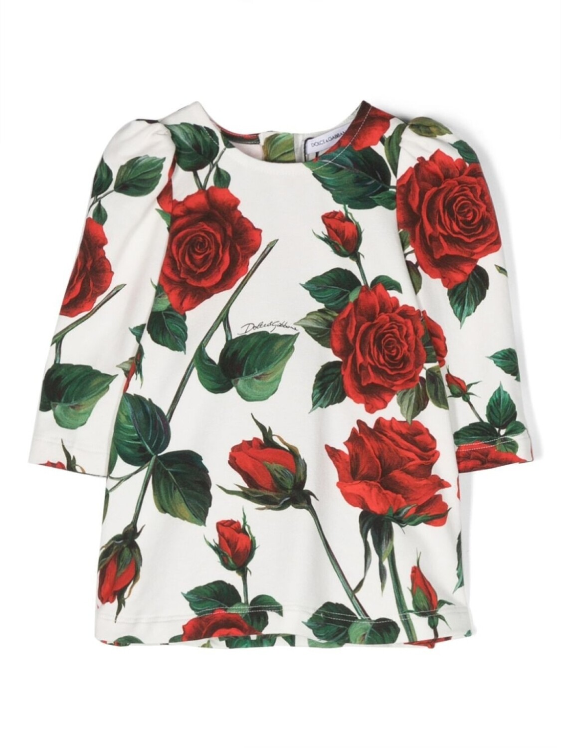 

Dolce & Gabbana платье с длинными рукавами и принтом, белый