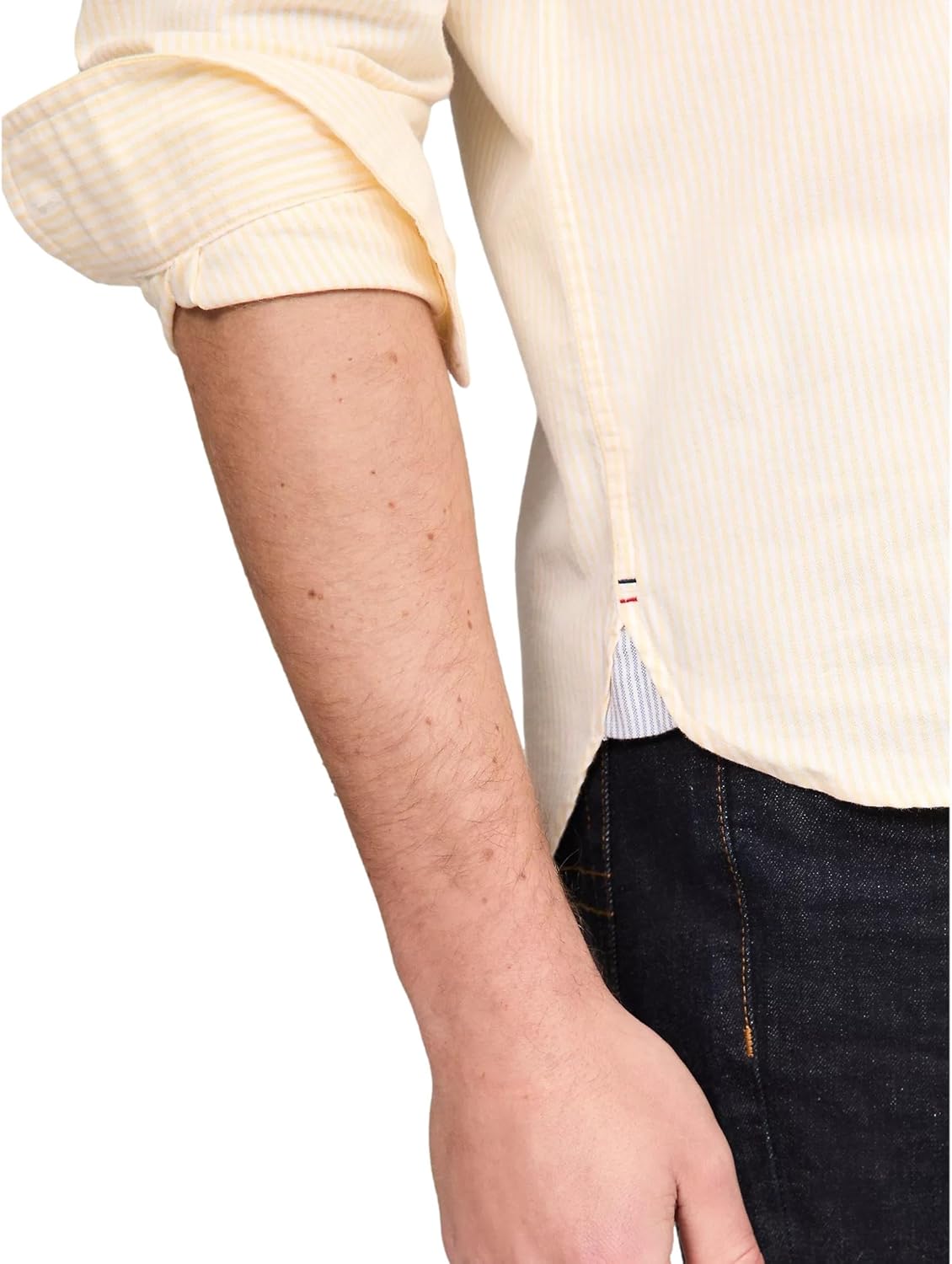 Рубашка Tommy Hilfiger Signature Long Sleeve Casual Button Down, желтый/полоска — фото 3