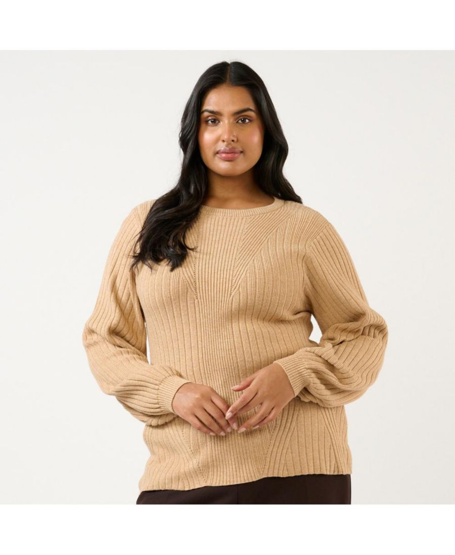 

Женская трикотажная рубашка Remi в рубчик ESTELLE, Beige