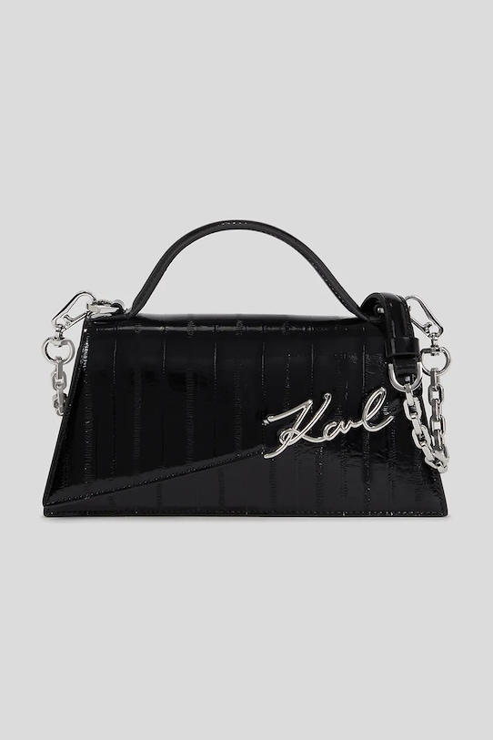 

Кожаная сумка Karl Lagerfeld, черный