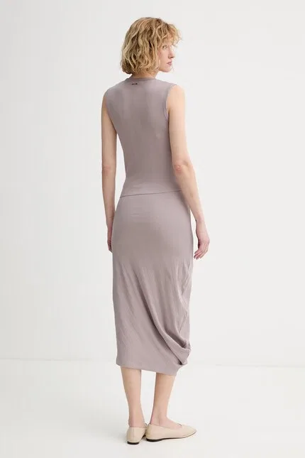Платье асимметричное Calvin Klein, фиолетовый — фото 3