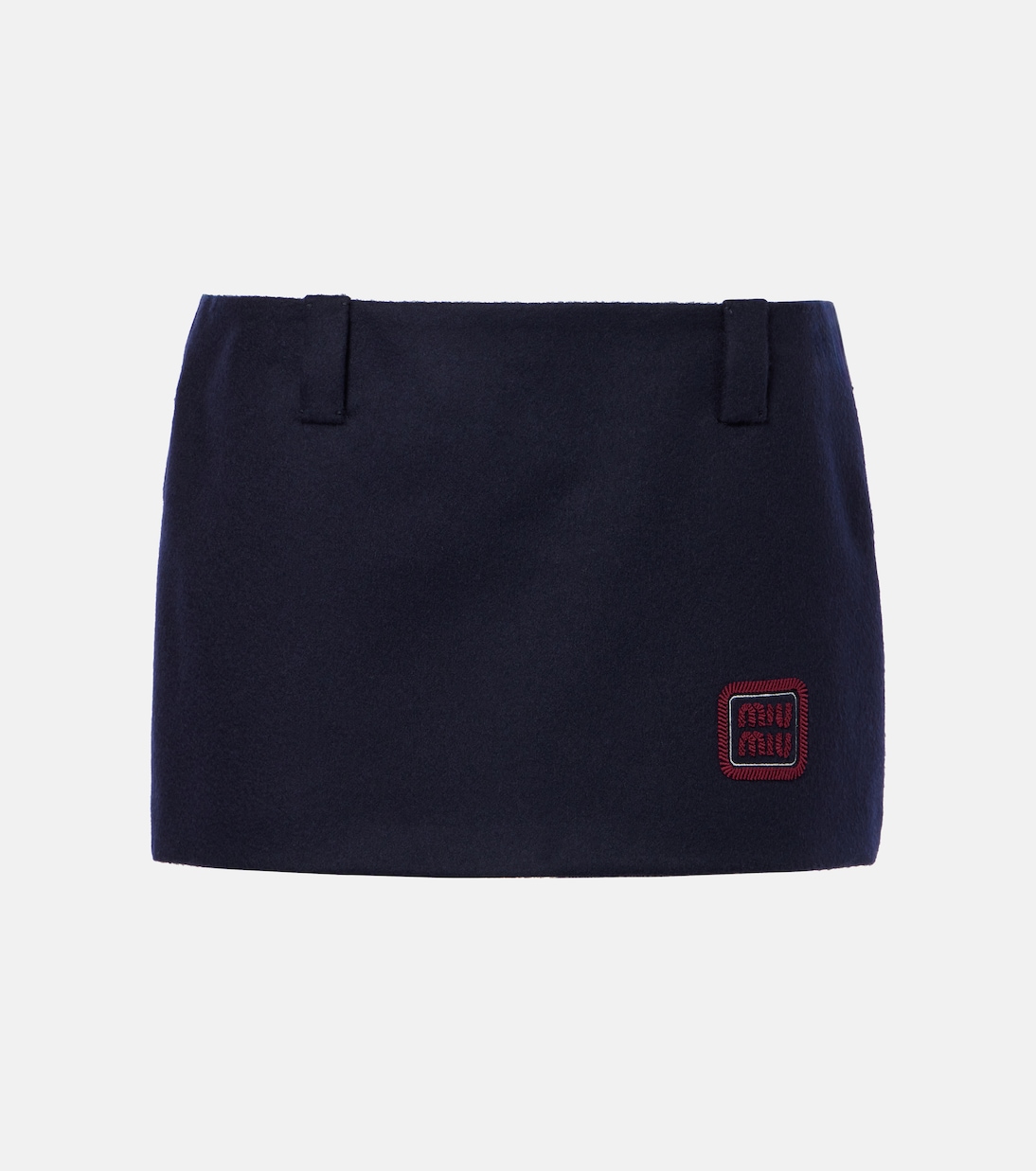 

Мини-юбка из шерсти и кашемира Miu Miu, Bleu