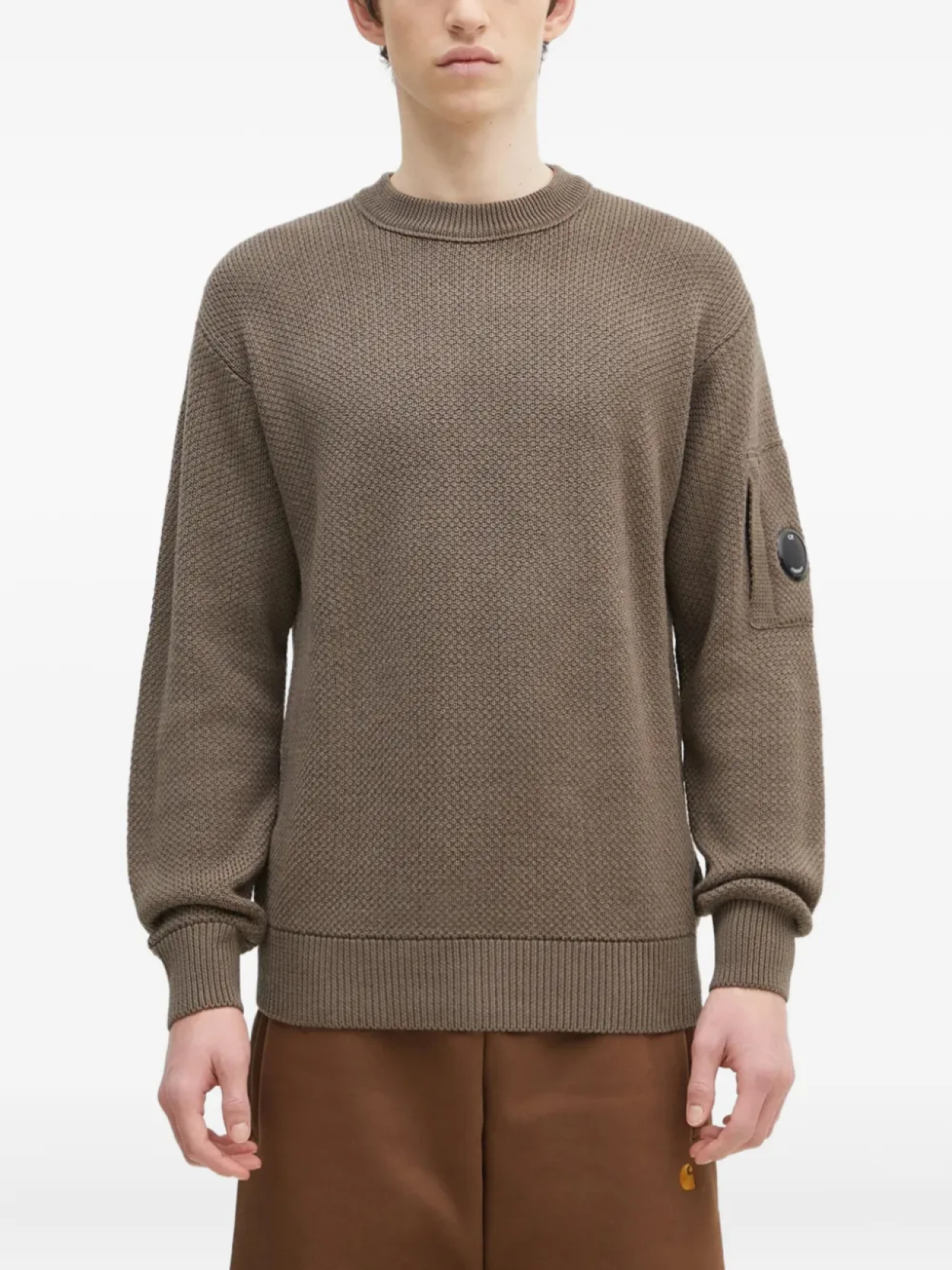 

CP Company фактурный свитер с карманом для линз C.P. Company, коричневый