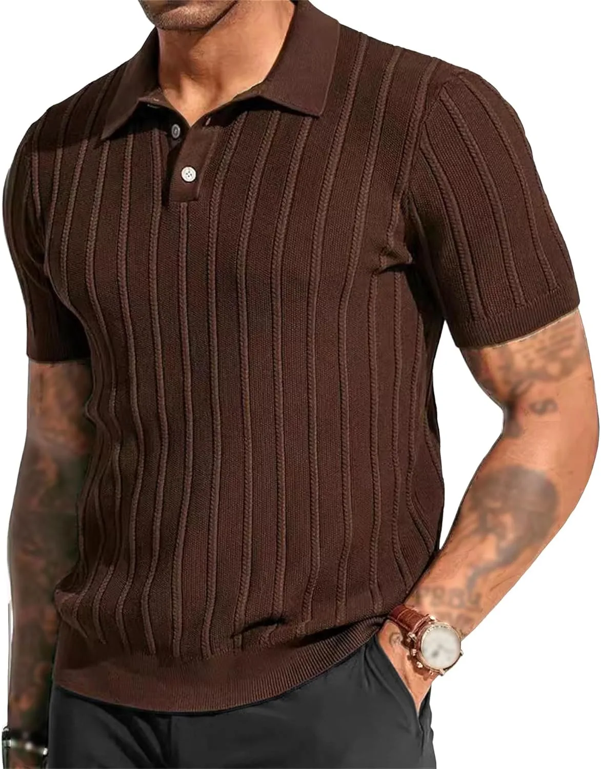 

Майифу-GJ мужская летняя поло с воротником и перфорацией Maiyifu-GJ