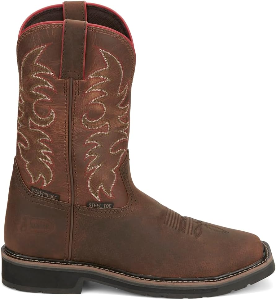 

Мужские ботинки Justin Driller 11'' с водонепроницаемым стальным носком, Pecan