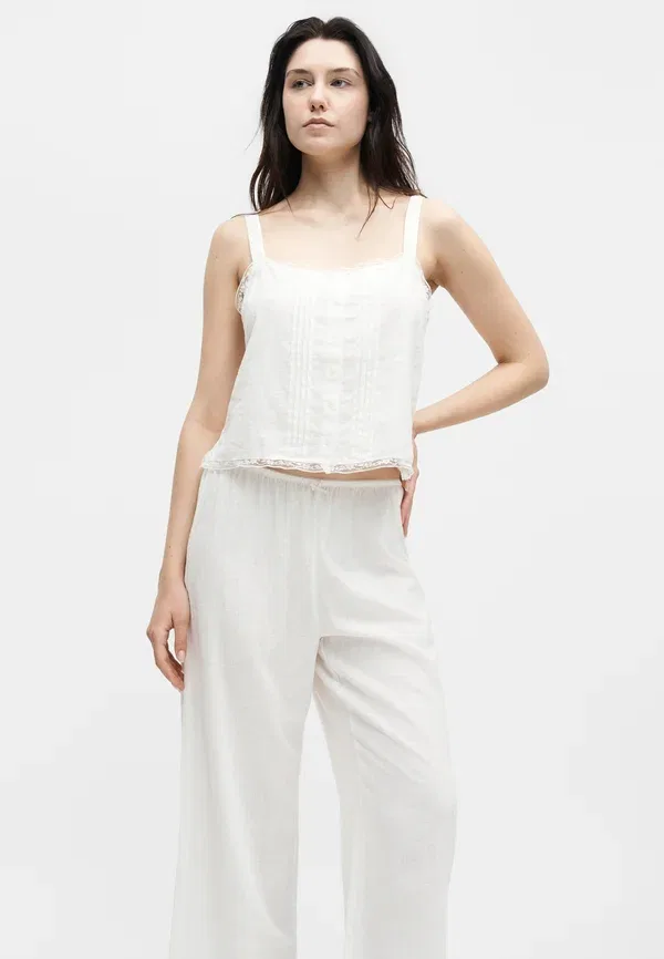 Пижамные штаны Gap, new off white, новый светло-бежевый — фото 4