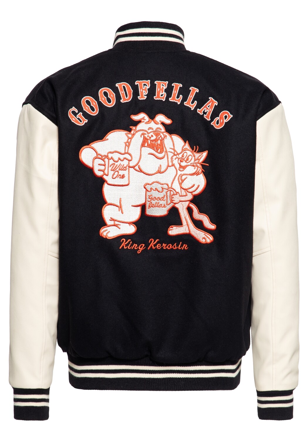 

Толстовка King Kerosin King Kerosin Baseball Leder Jacke Goodfellas Beer, черный