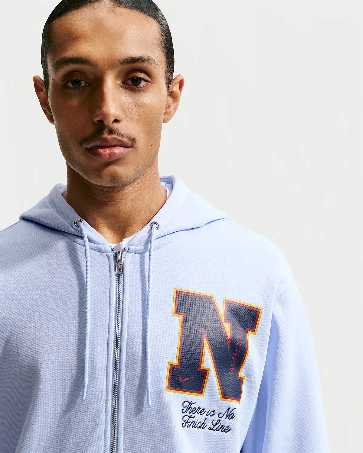 Мужская флисовая кофта на молнии Nike Sportswear Club, Hydrogen Blue/Obsidian — фото 3