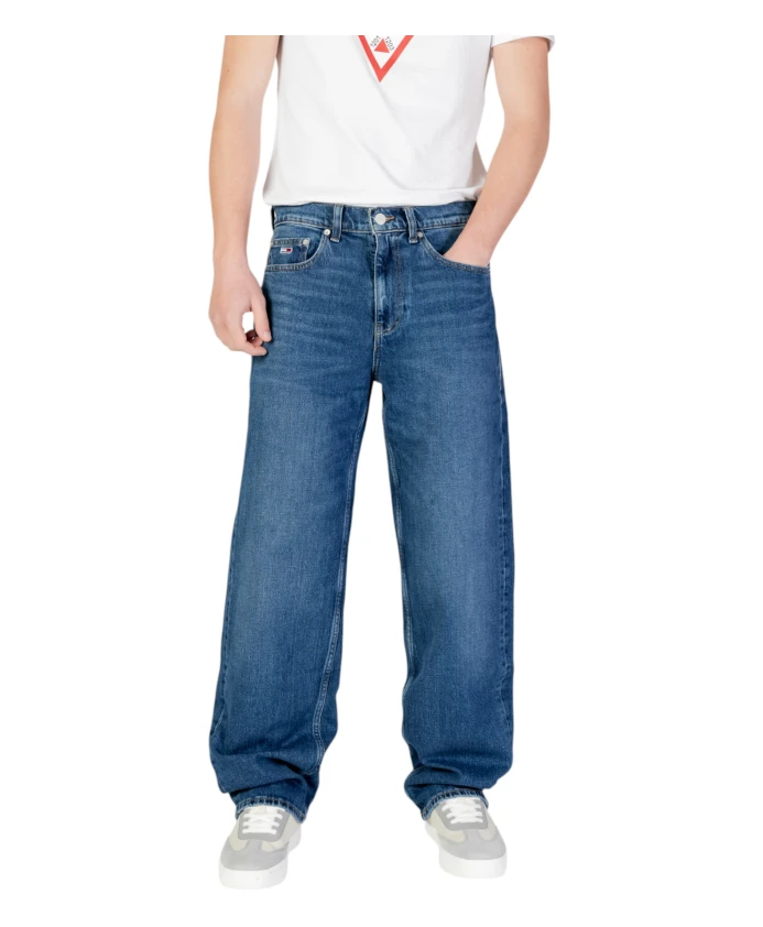 

Синие джинсы из смесовой хлопковой ткани с карманами. Tommy Jeans, синий