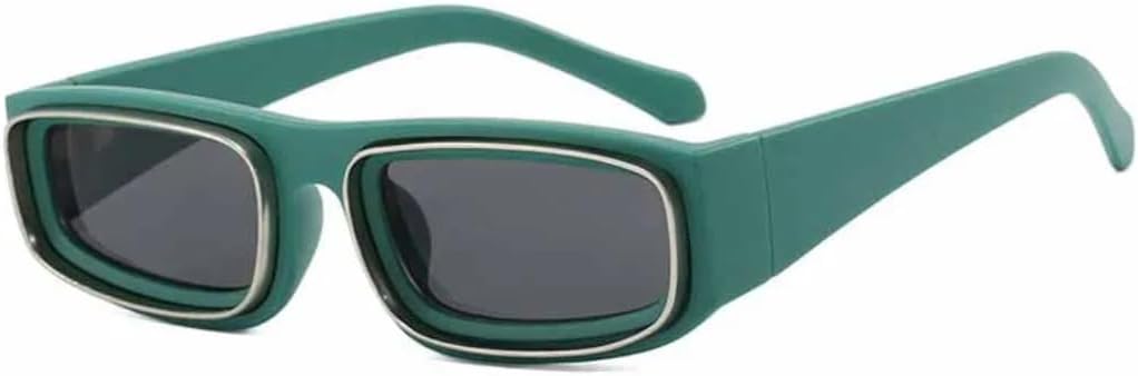

Солнцезащитные очки с защитой UV400 | Панковская оправа, линзы конфетных цветов | Для женщин и мужчин, для занятий спортом на открытом воздухе и вождения DSVIGF, Green Gray