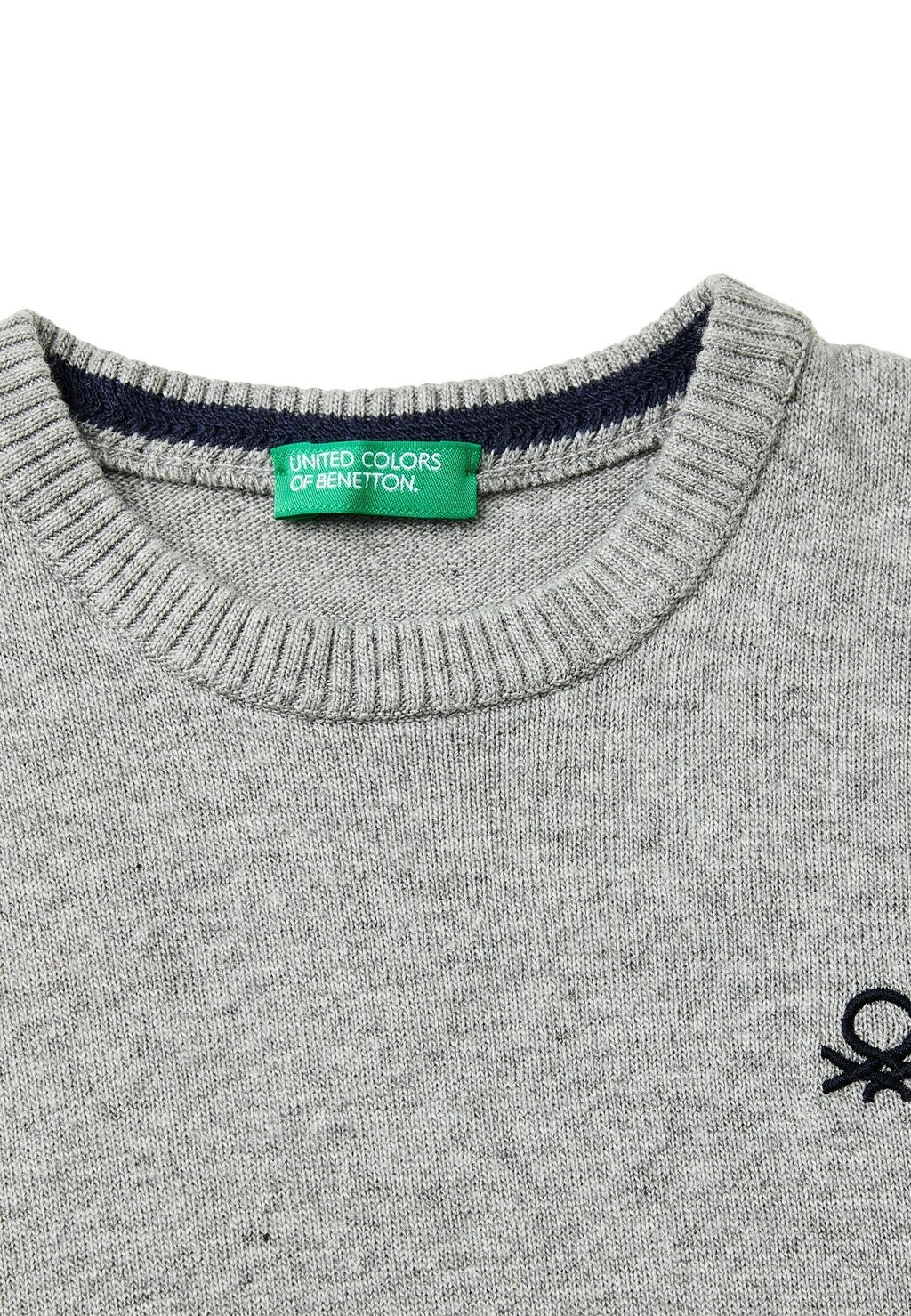 

Вязаный свитер CREW NECK WITH EMBROIDERY United Colors of Benetton, серый