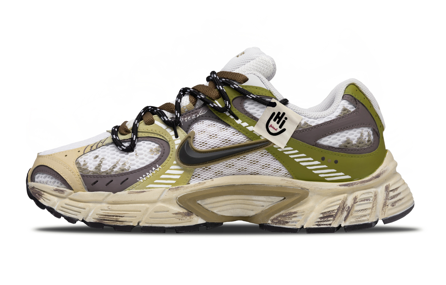 

Nike V5 RNR устойчивые к истиранию дышащие низкие кроссовки для бега мужские коричневый green