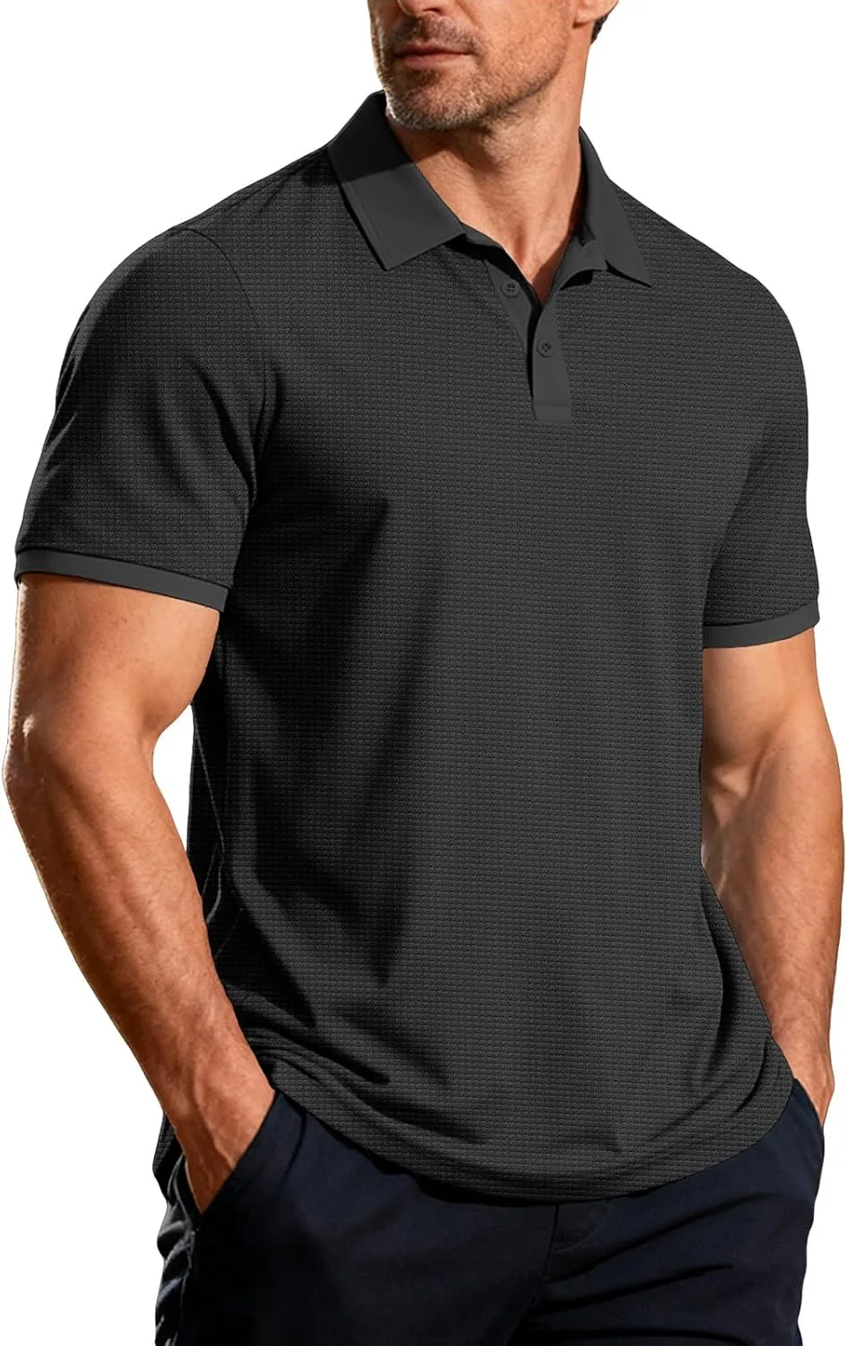 

Мужская поло с коротким рукавом и воротником, Casual, летняя RODYETQQ