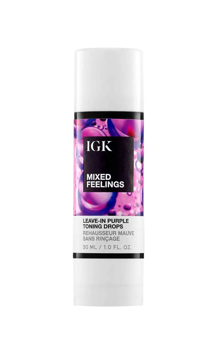 IGK MIXED FEELINGS Несмываемые тонирующие капли для блондинок | Осветляет и нейтрализует желтизну | Веганский продукт, не тестируется на животных | 30 г, Purple (Blonde)