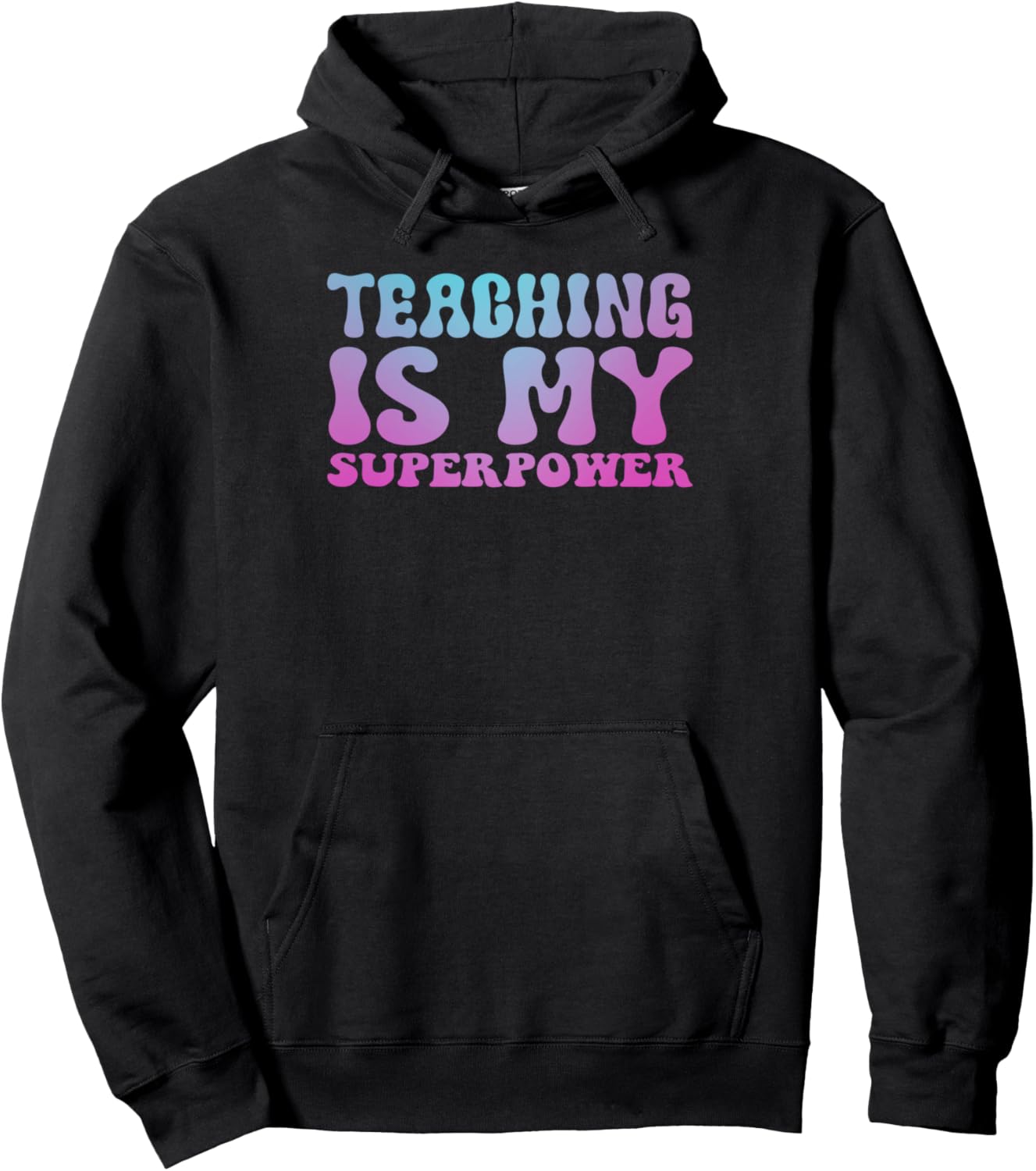 

Мой учитель - моя суперсила! Толстовка с надписью «Учитель» Humor Education & School Teacher Gift Ideas, черный