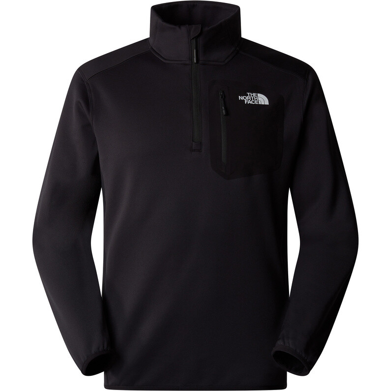 

Мужской пуловер на молнии 1/4 с гербом The North Face, черный
