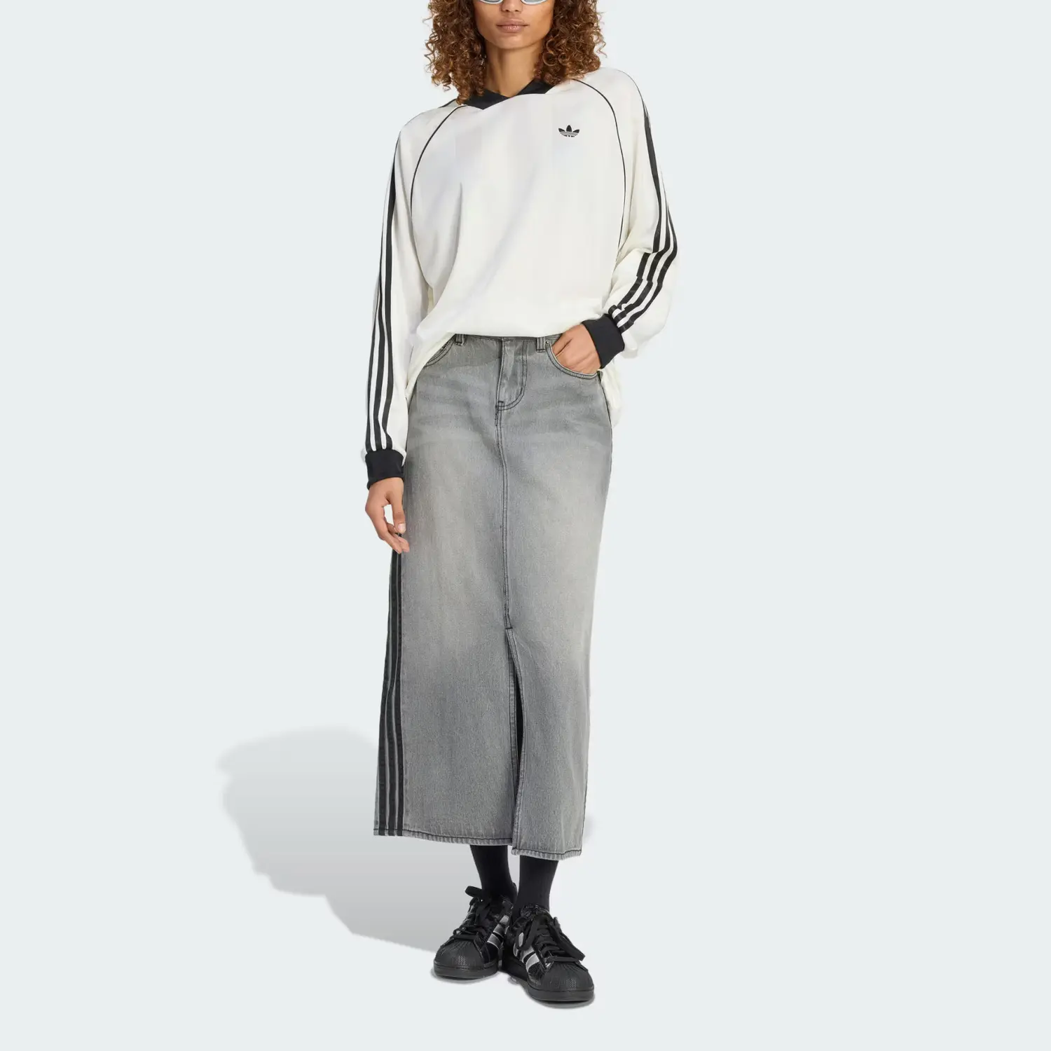Футболка Women's Adidas Originals, jade белый/черный — фото 3