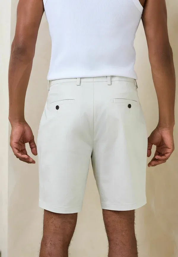 Шорты Next, Regular fit pleated smart chino shorts, цвет кость