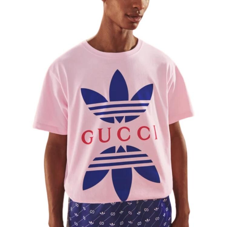 Мужская футболка Adidas Originals X Gucci, розовый — фото 4