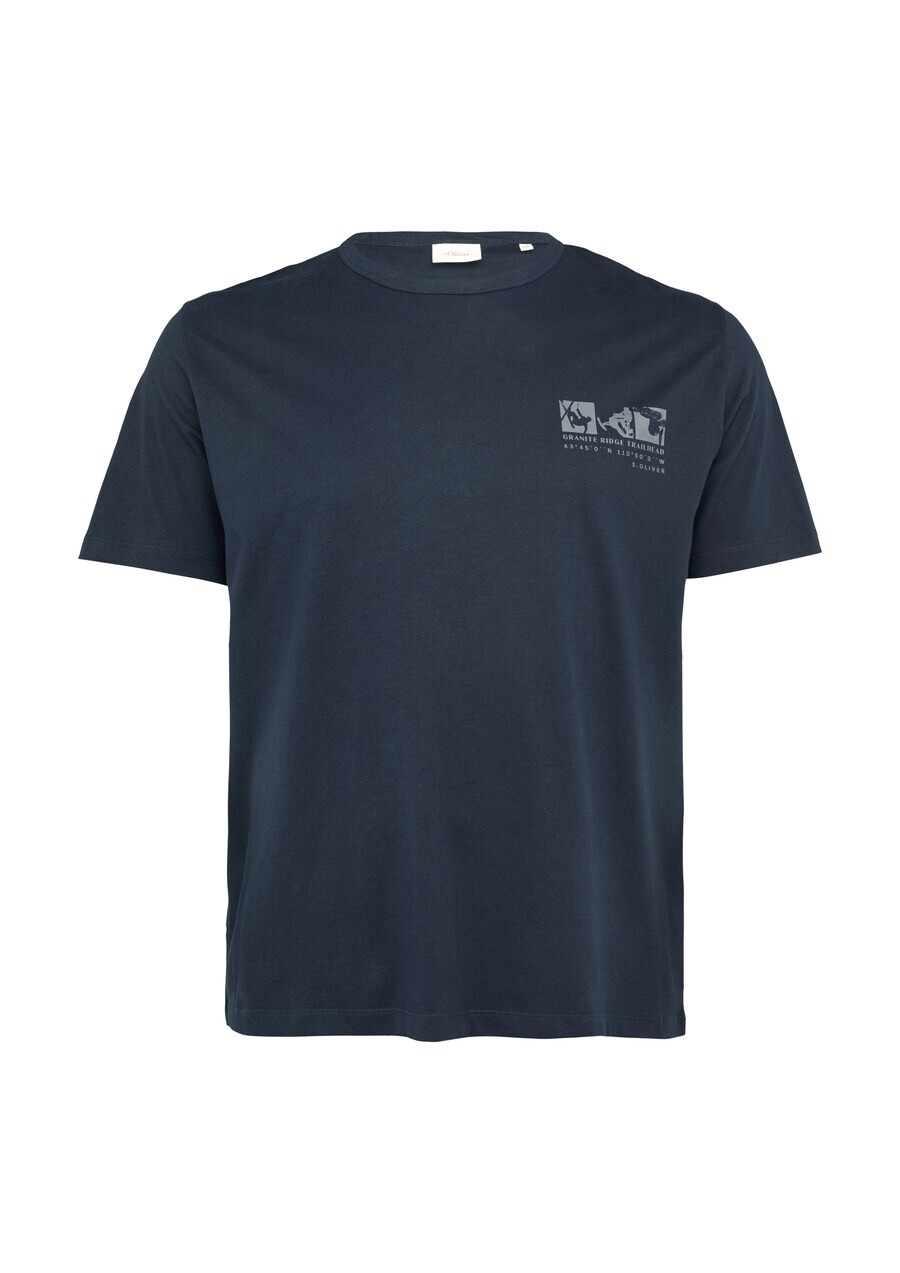 

Классическая футболка s.Oliver Shirt, цвет navy/smoke blue