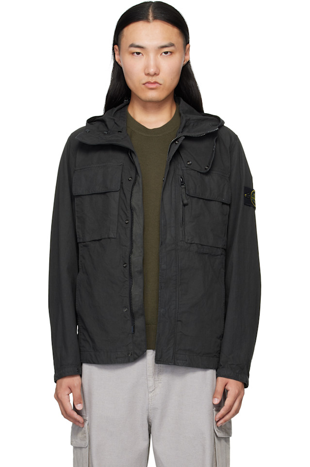 

Stone Island Серая хлопковая куртка из парусины q100012
