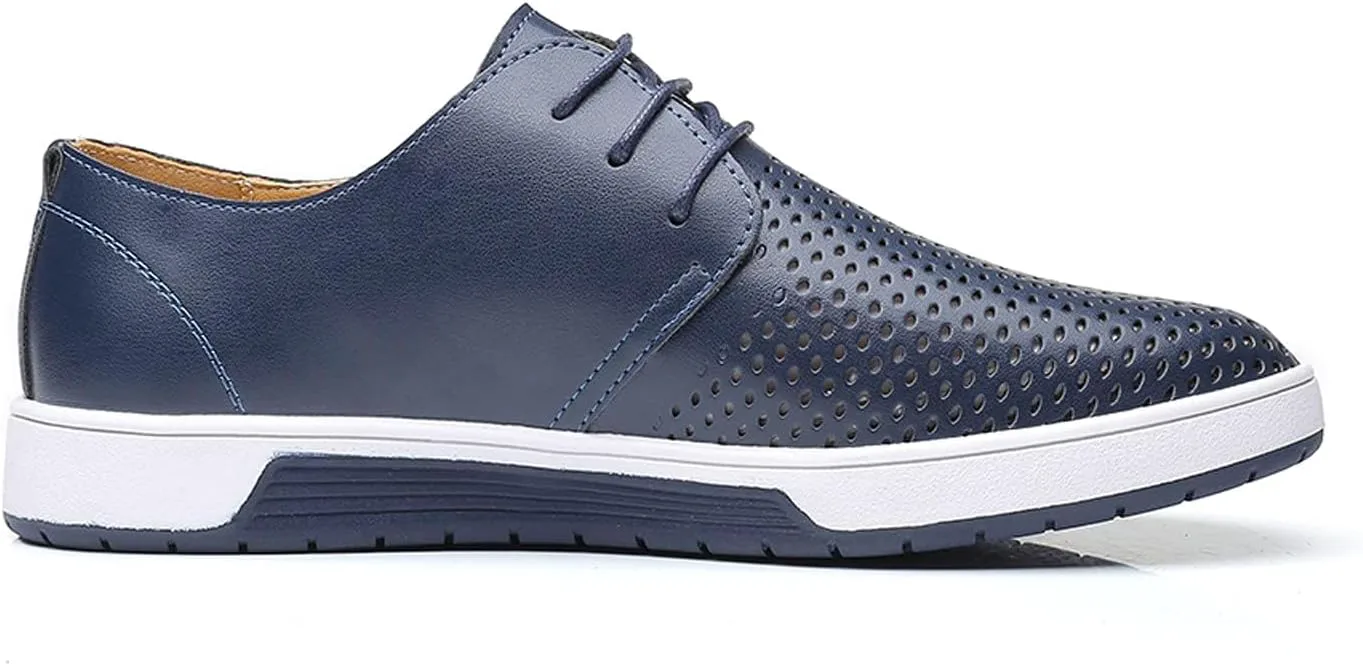 

Мужские повседневные оксфорды BORAMAX с противоскользящей подошвой - мужские туфли на плоской подошве, модные, дышащие, для бизнеса, формальные, кроссовки и нарядные туфли для мужчин, синий