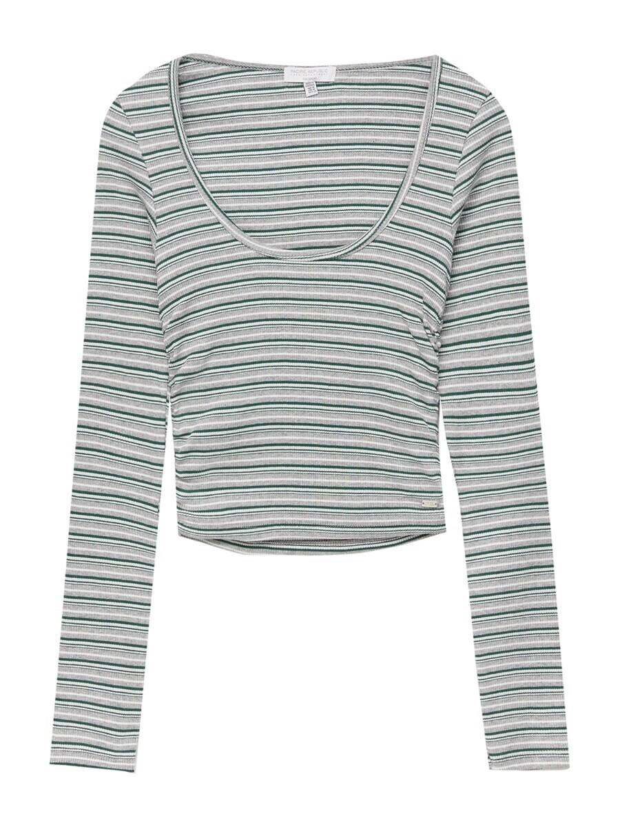 

Лонгслив Pull&Bear, пятнистый серый